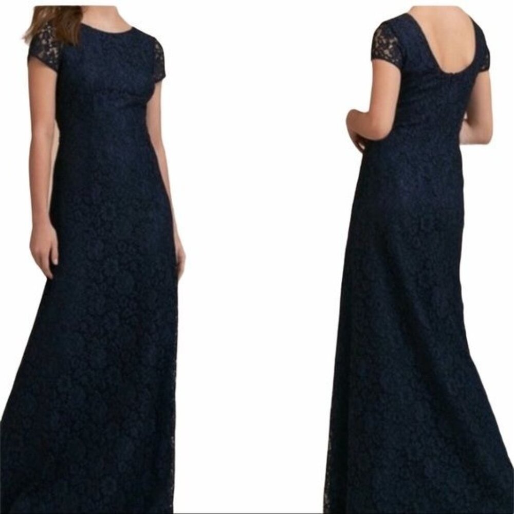 BHLDN Donna Morgan Deja Dress in Navy Blue Size 2 NWOT